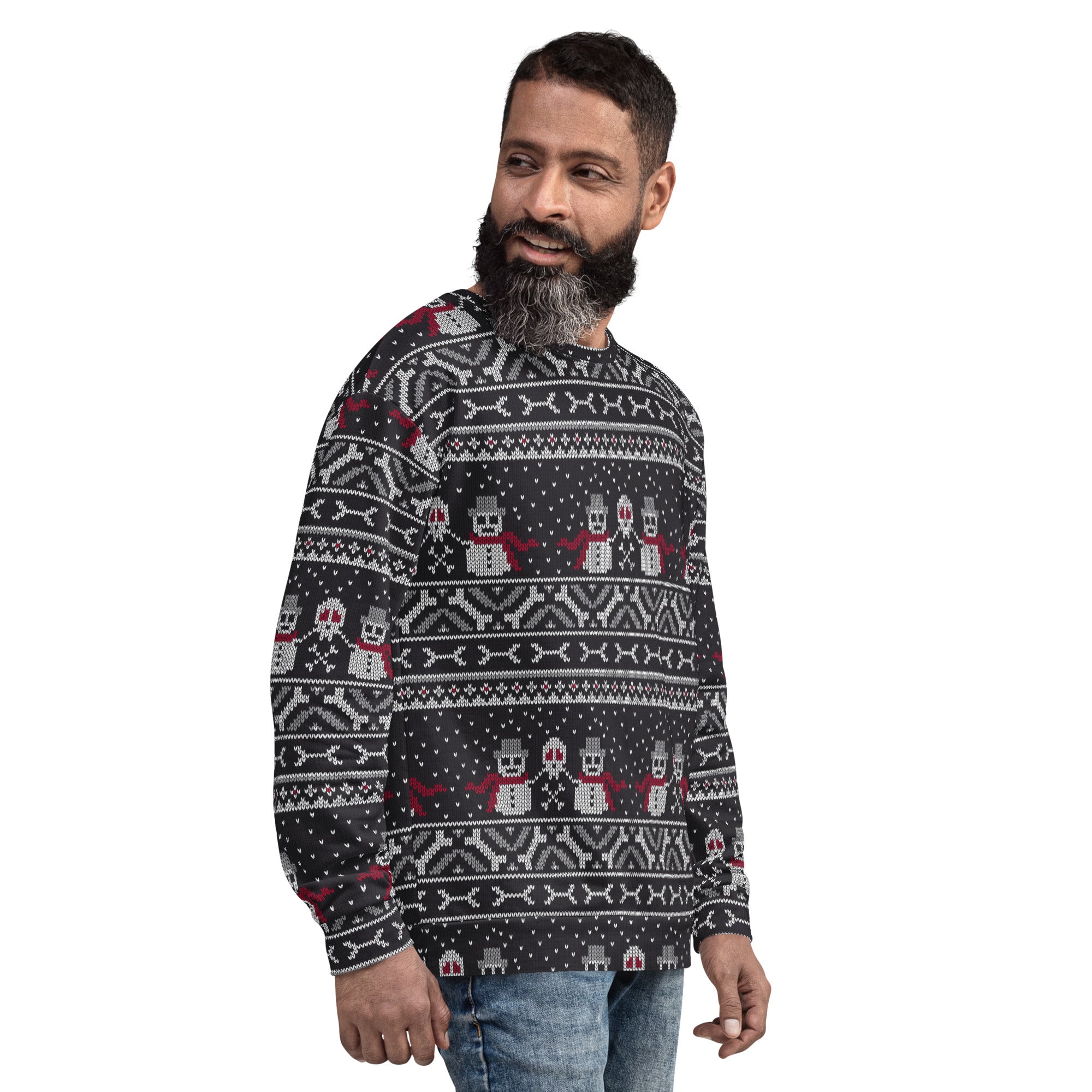 Vintage Goth Knitted Print Sweatshirt