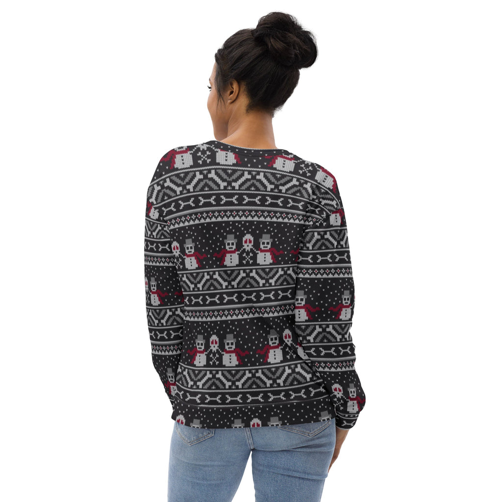 Vintage Goth Knitted Print Sweatshirt