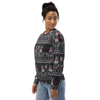 Vintage Goth Knitted Print Sweatshirt