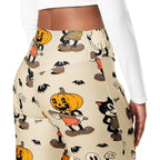 Vintage Halloween Toons Flare Leggings