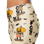 Vintage Halloween Toons Flare Leggings
