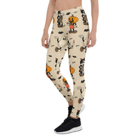 Vintage Halloween Toons Leggings