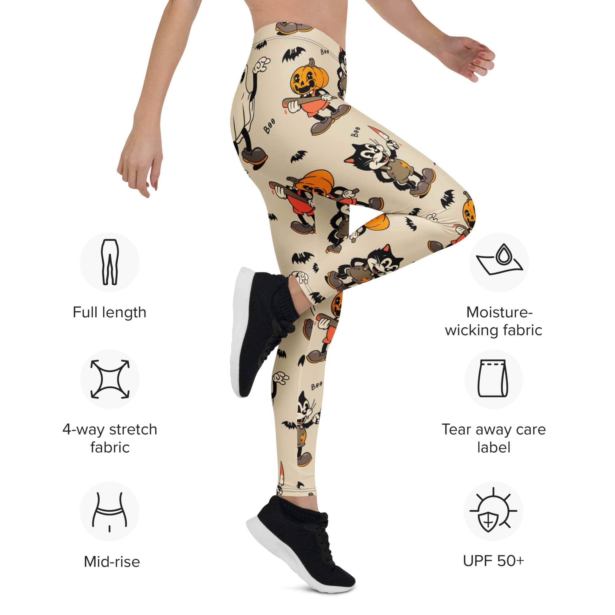 Vintage Halloween Toons Leggings