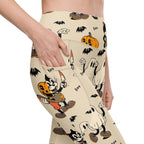 Vintage Halloween Toons Leggings With Pockets