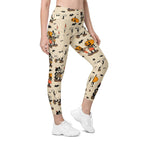 Vintage Halloween Toons Leggings With Pockets