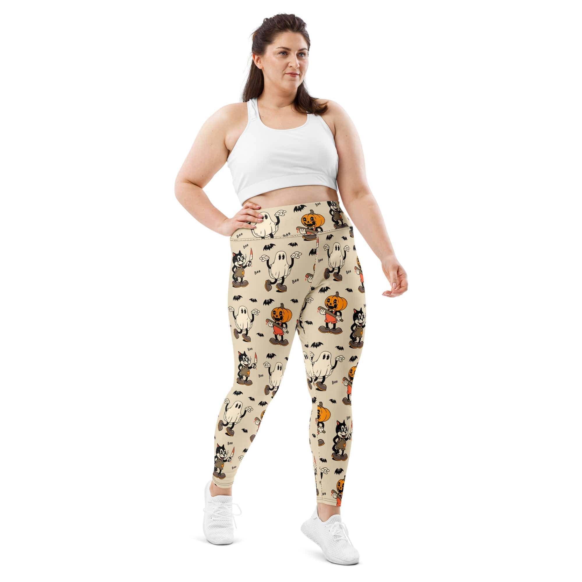 Vintage Halloween Toons Plus Size Leggings