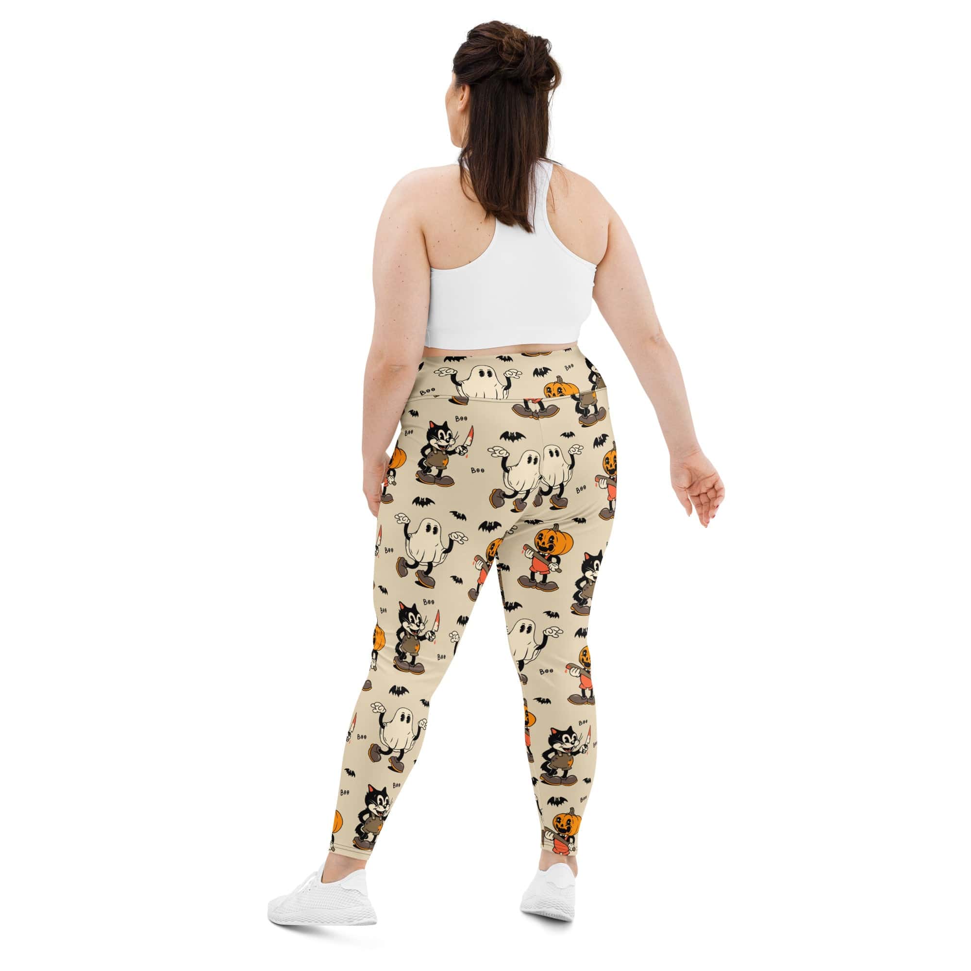 Vintage Halloween Toons Plus Size Leggings