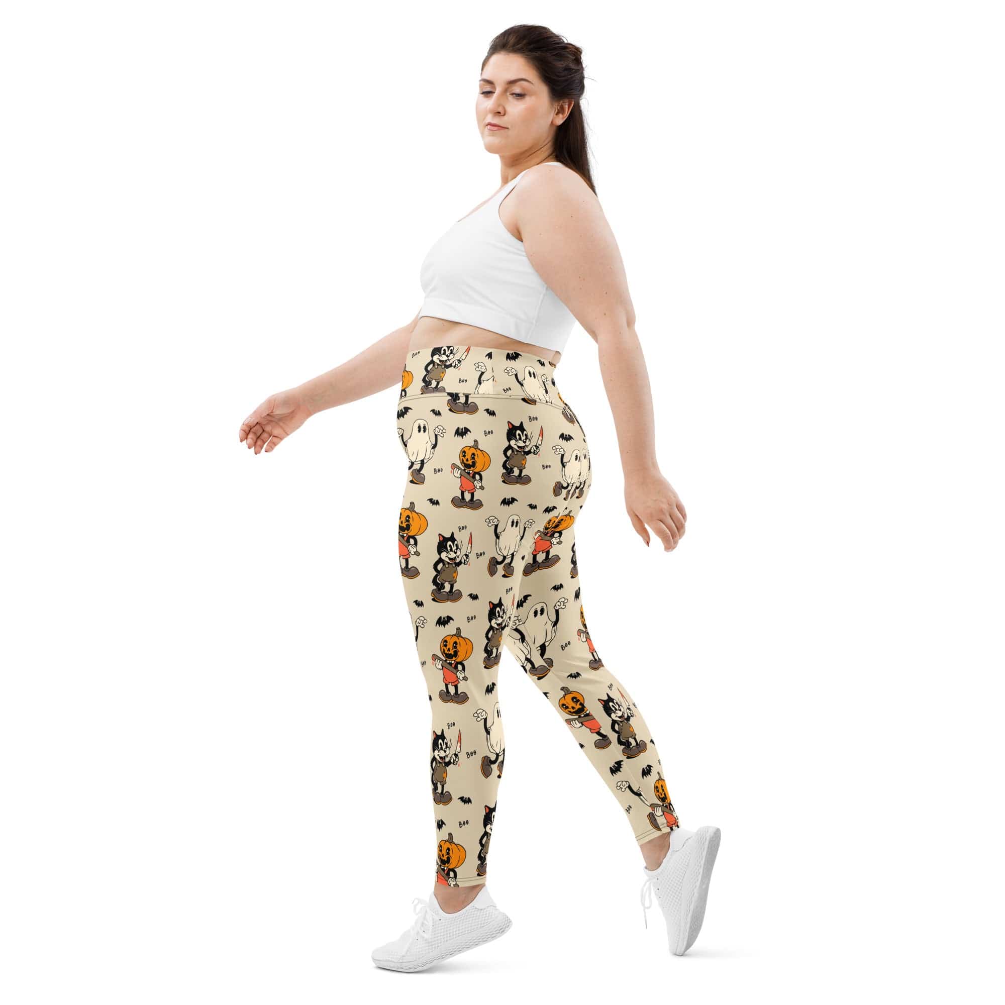 Vintage Halloween Toons Plus Size Leggings