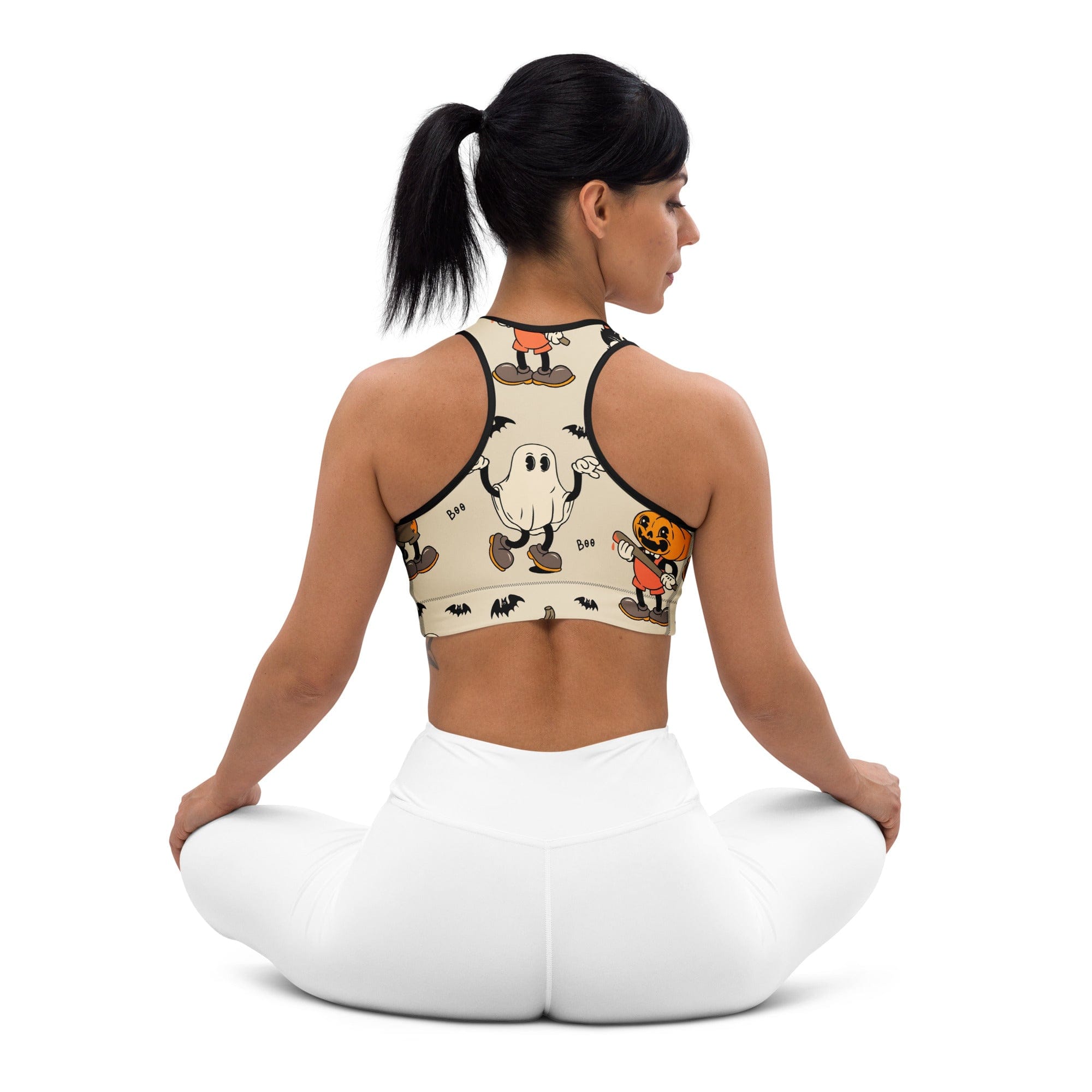 Vintage Halloween Toons Sports Bra