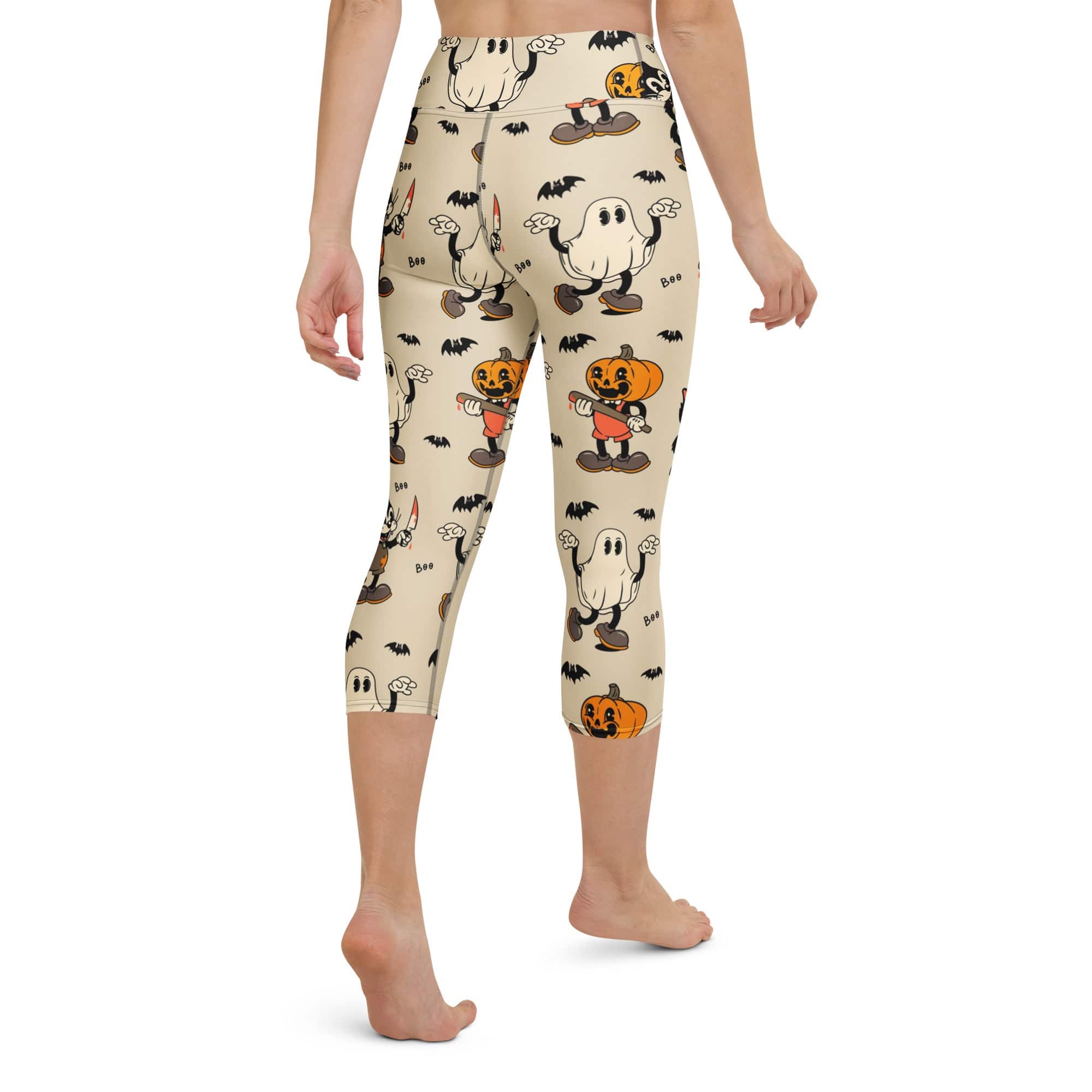 Vintage Halloween Toons Yoga Capris