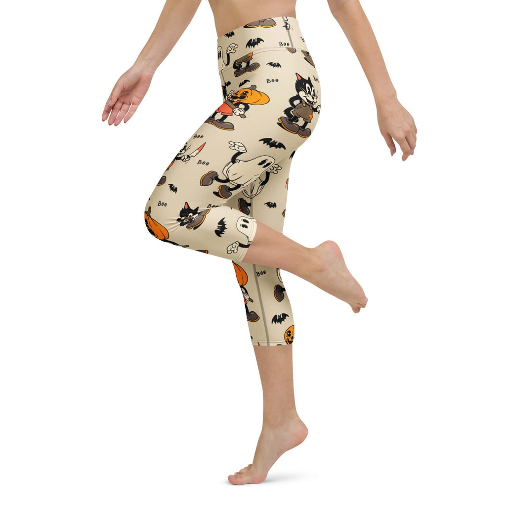 Vintage Halloween Toons Yoga Capris