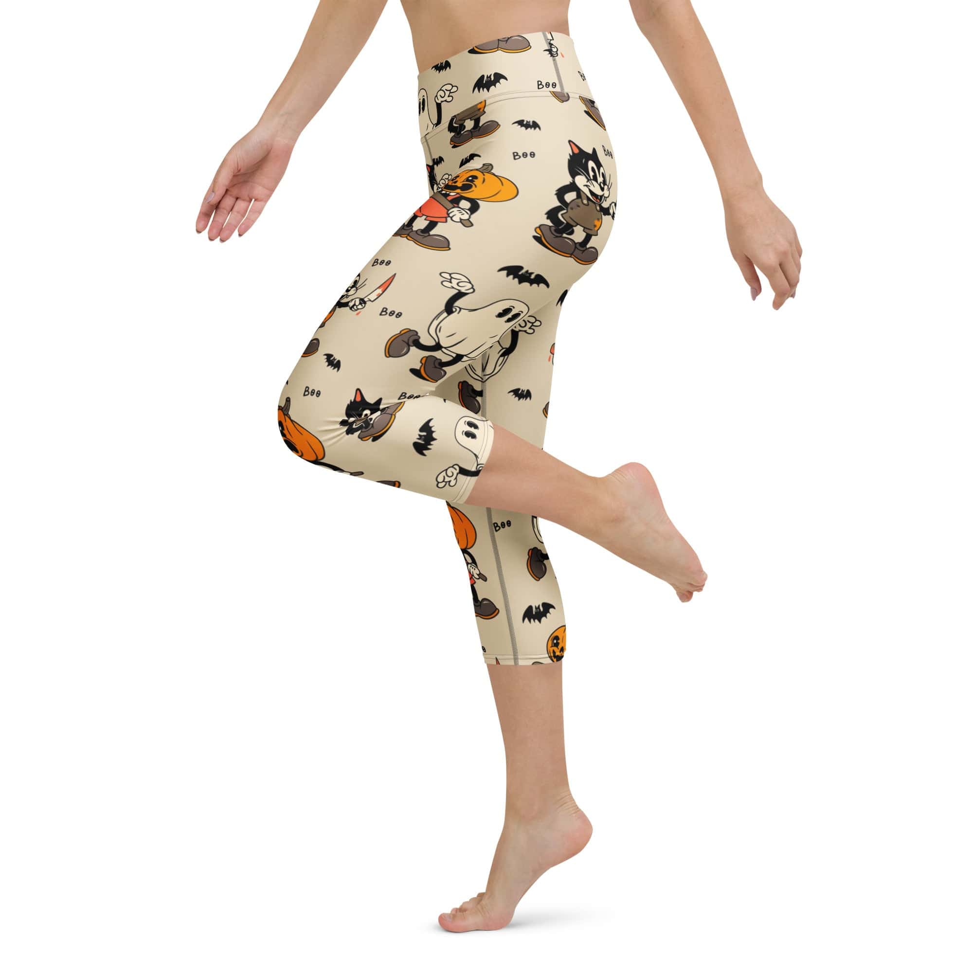 Vintage Halloween Toons Yoga Capris