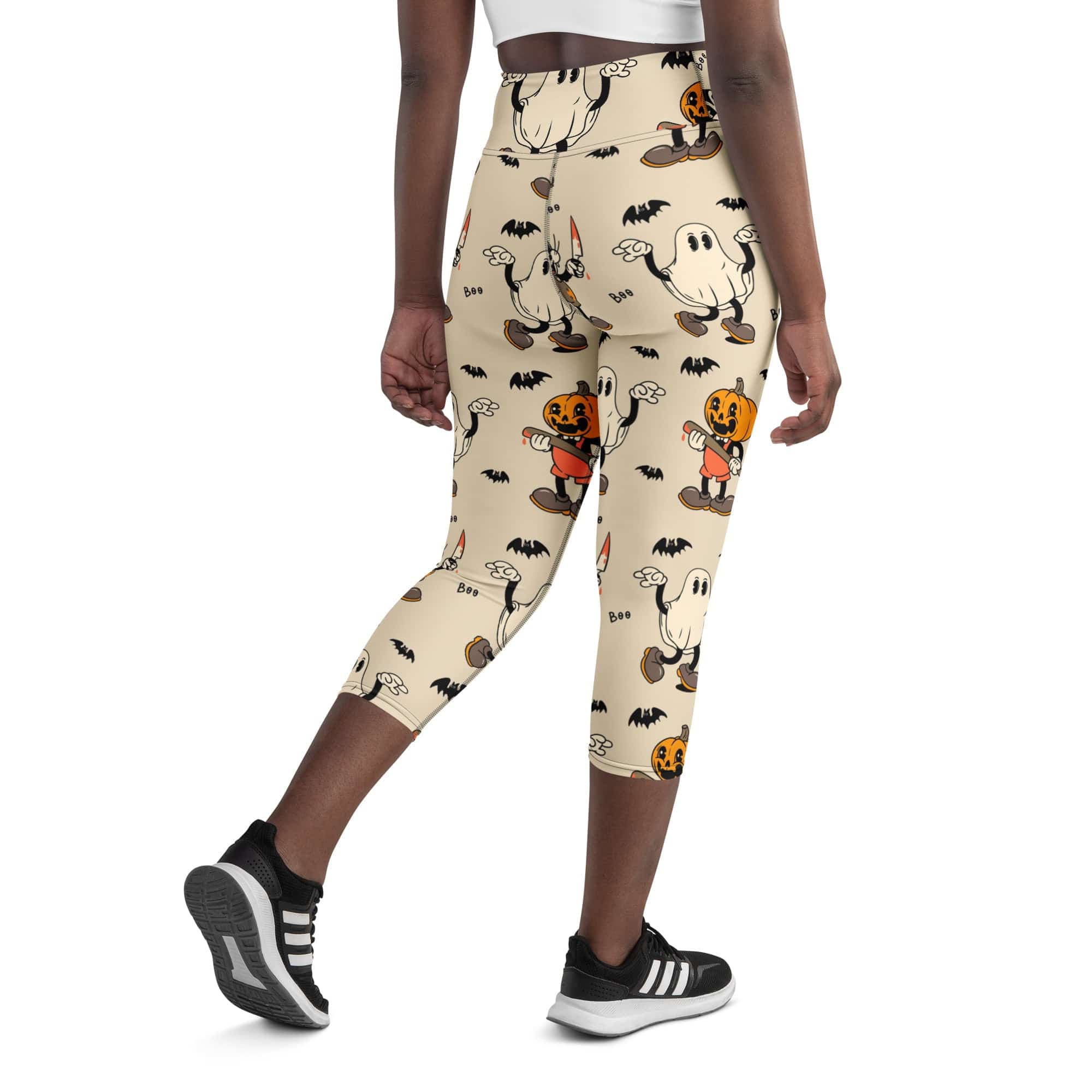 Vintage Halloween Toons Yoga Capris