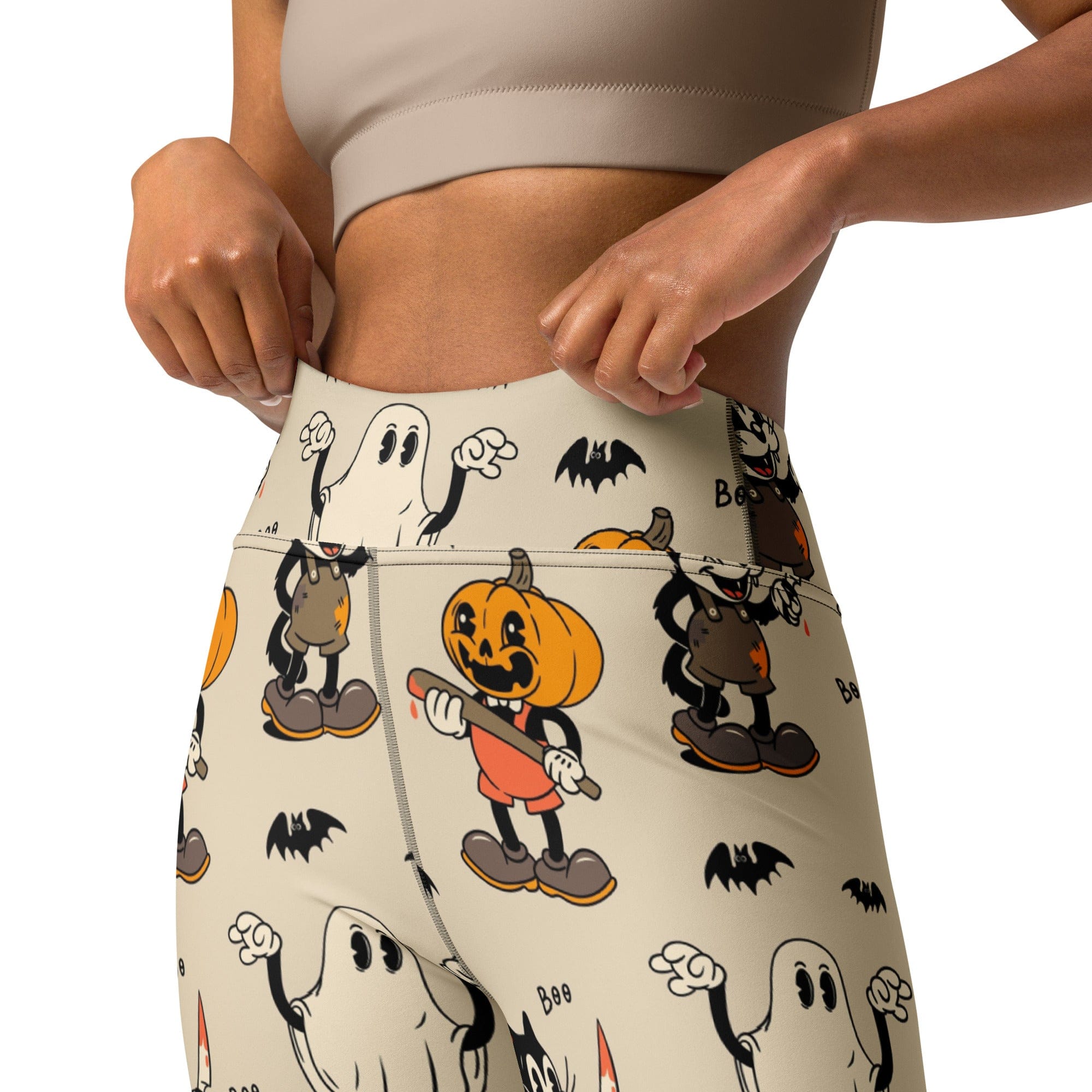 Vintage Halloween Toons Yoga Leggings