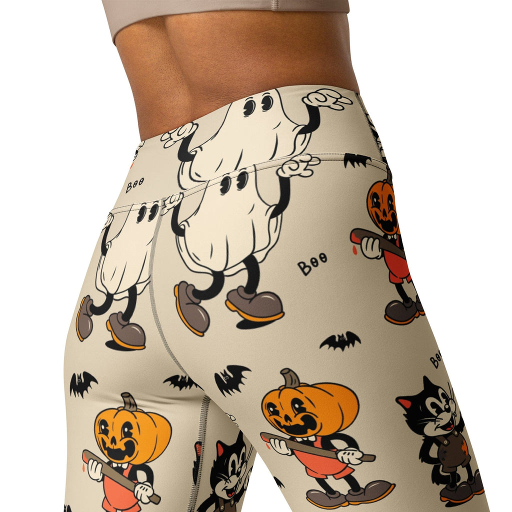 Vintage Halloween Toons Yoga Leggings