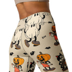 Vintage Halloween Toons Yoga Leggings