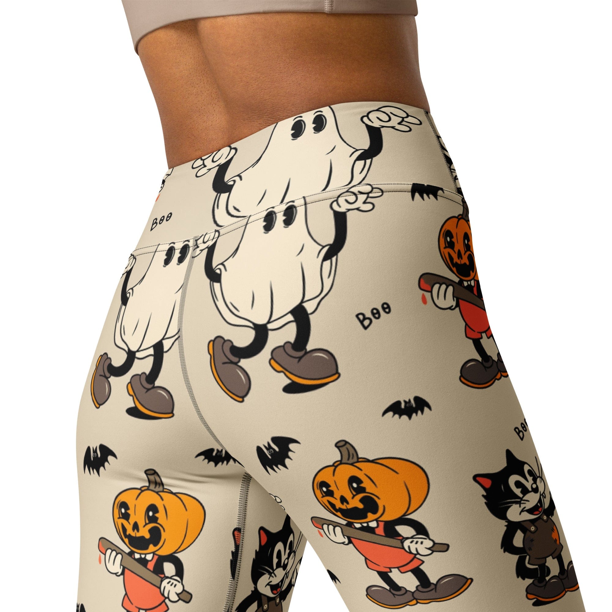 Vintage Halloween Toons Yoga Leggings