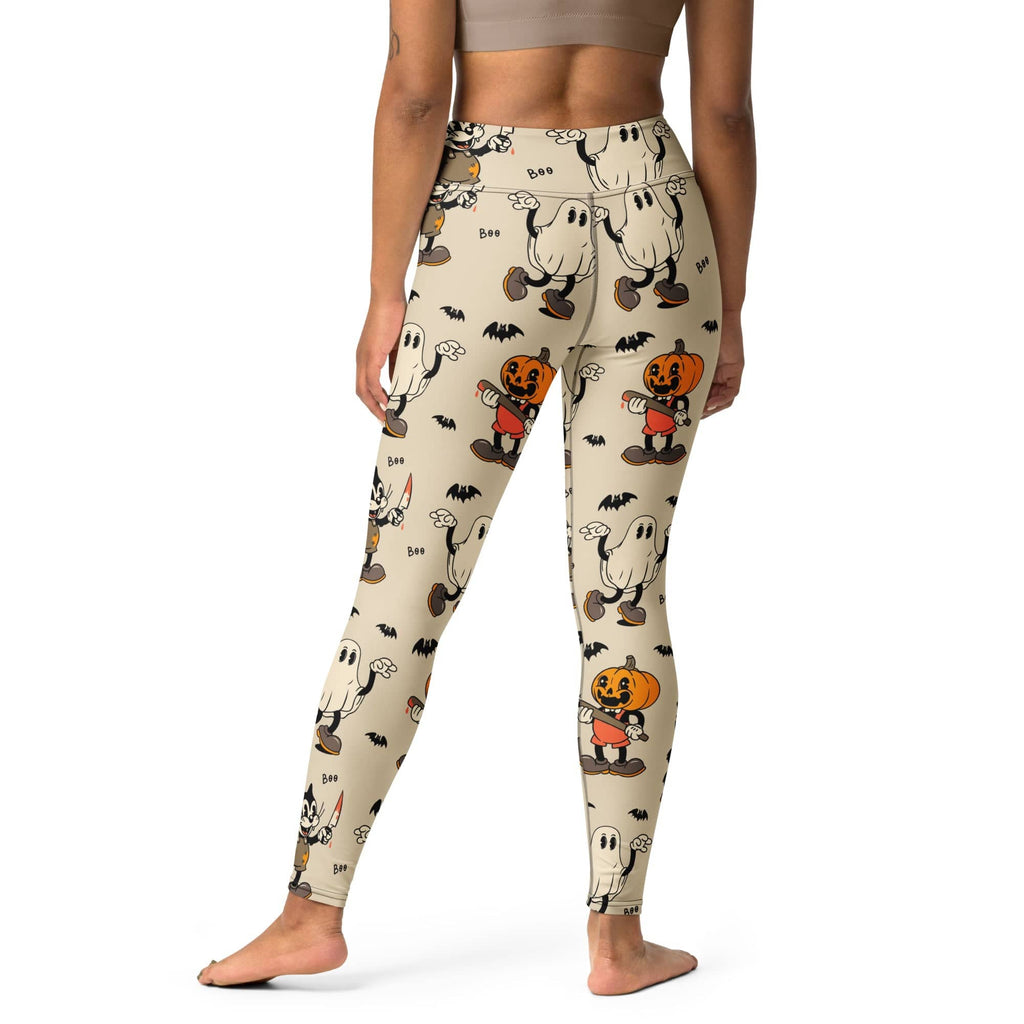 Vintage Halloween Toons Yoga Leggings