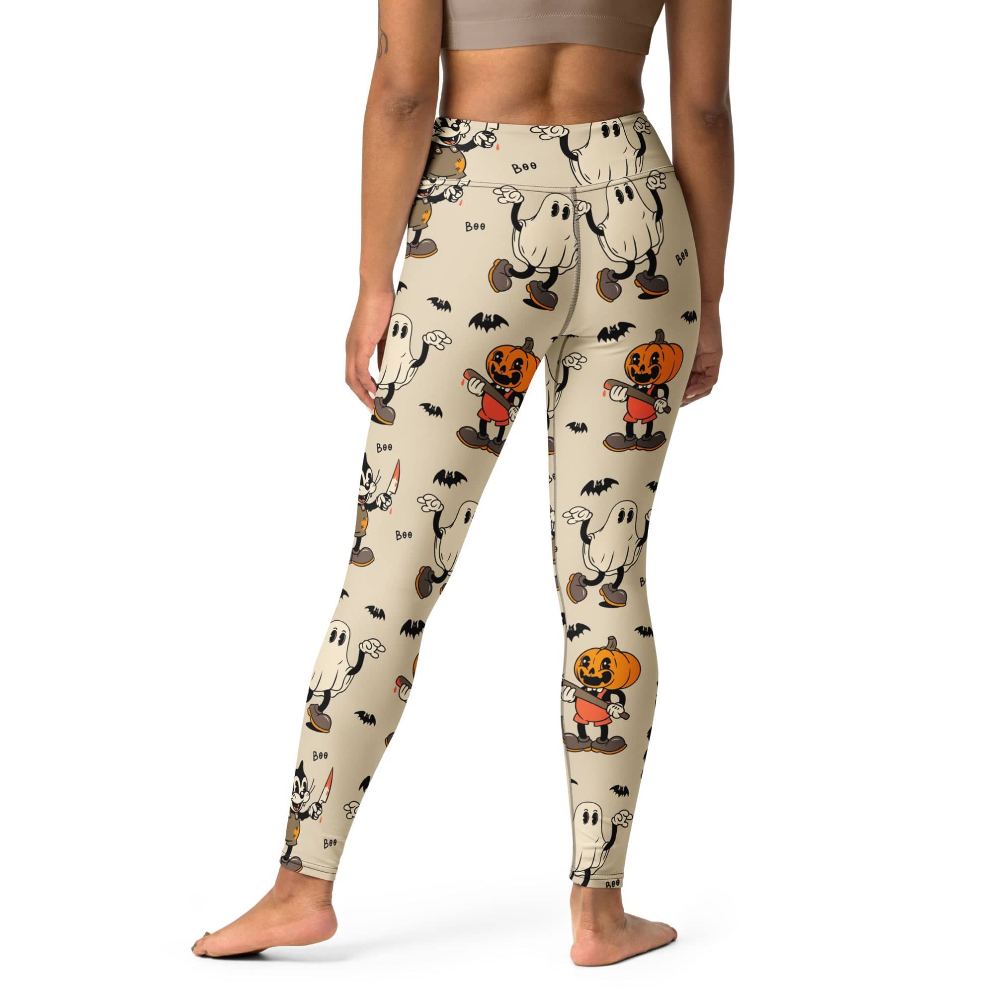 Vintage Halloween Toons Yoga Leggings