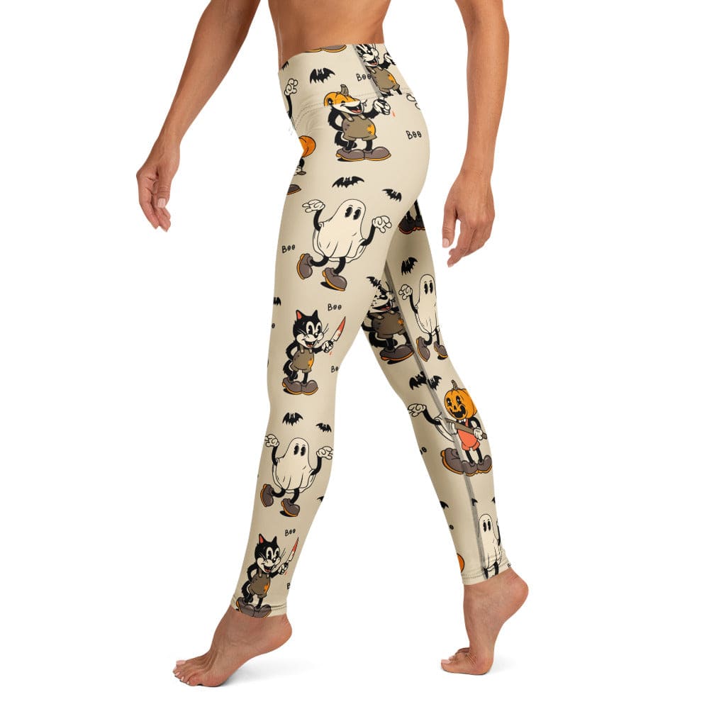 Vintage Halloween Toons Yoga Leggings