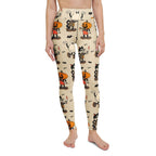 Vintage Halloween Toons Yoga Leggings