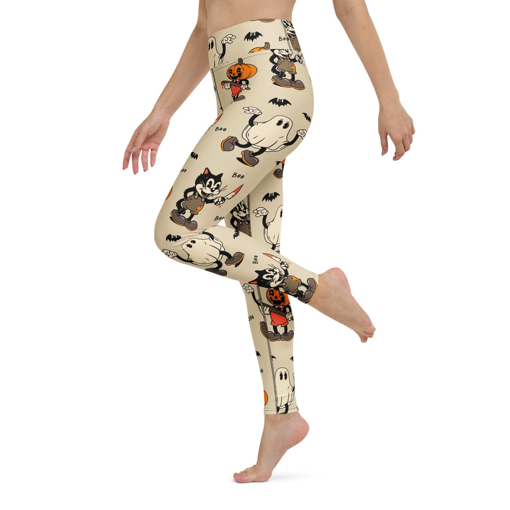 Vintage Halloween Toons Yoga Leggings