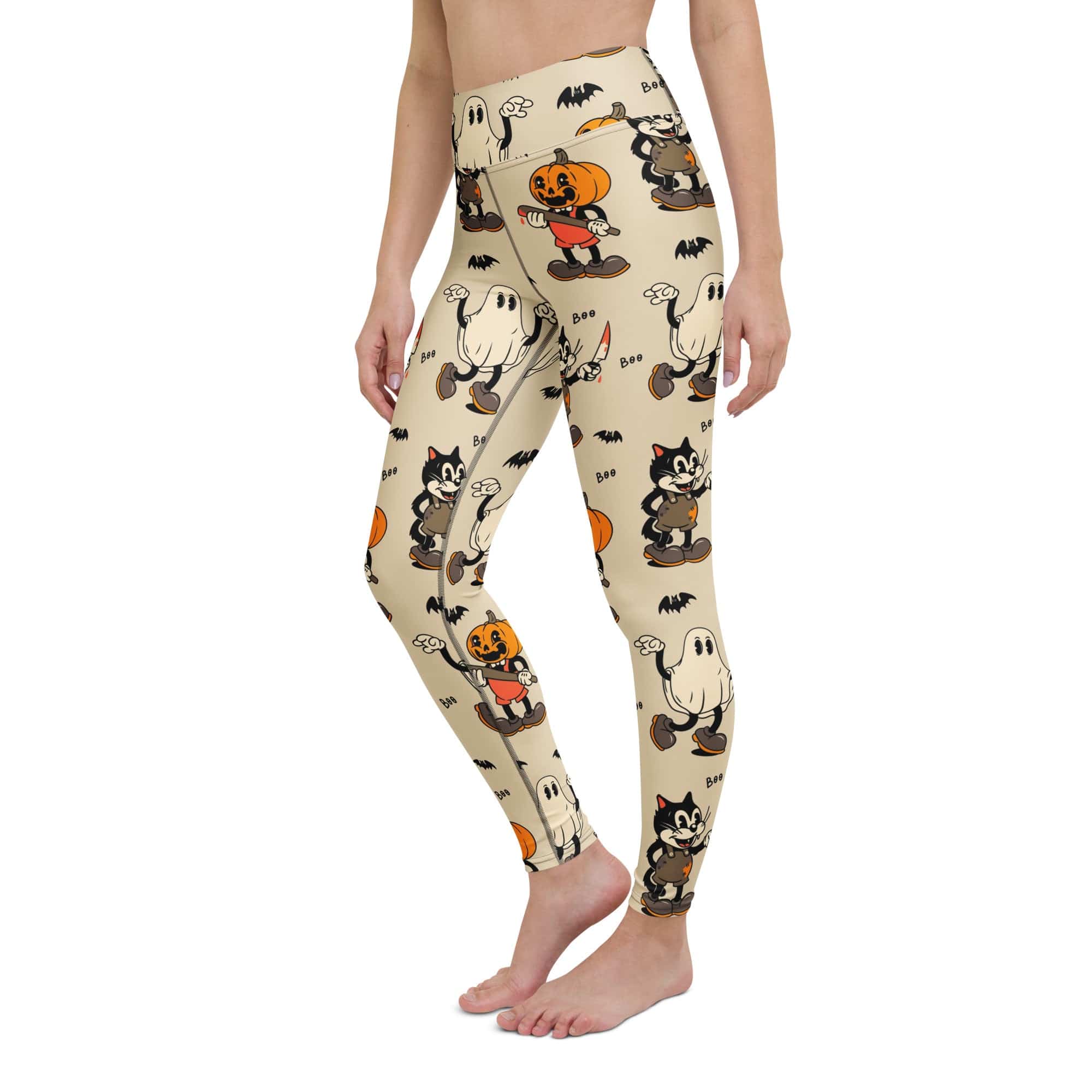 Vintage Halloween Toons Yoga Leggings