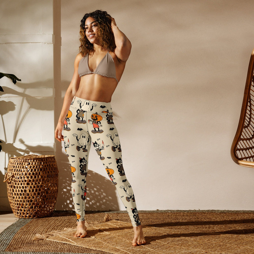 Vintage Halloween Toons Yoga Leggings