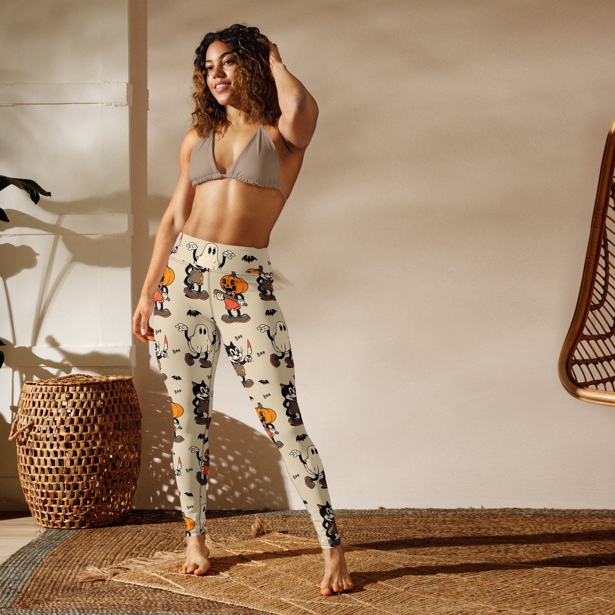 Vintage Halloween Toons Yoga Leggings