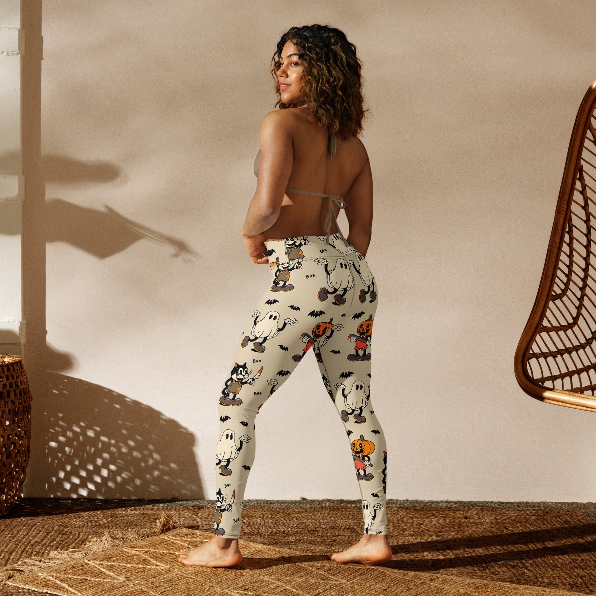 Vintage Halloween Toons Yoga Leggings