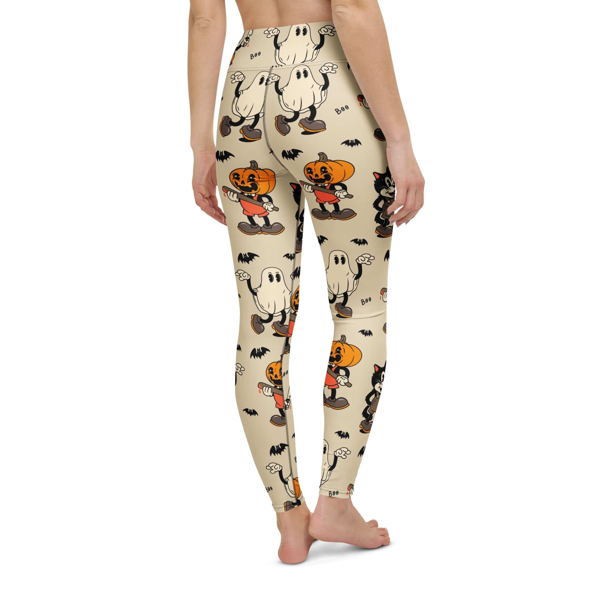 Vintage Halloween Toons Yoga Leggings