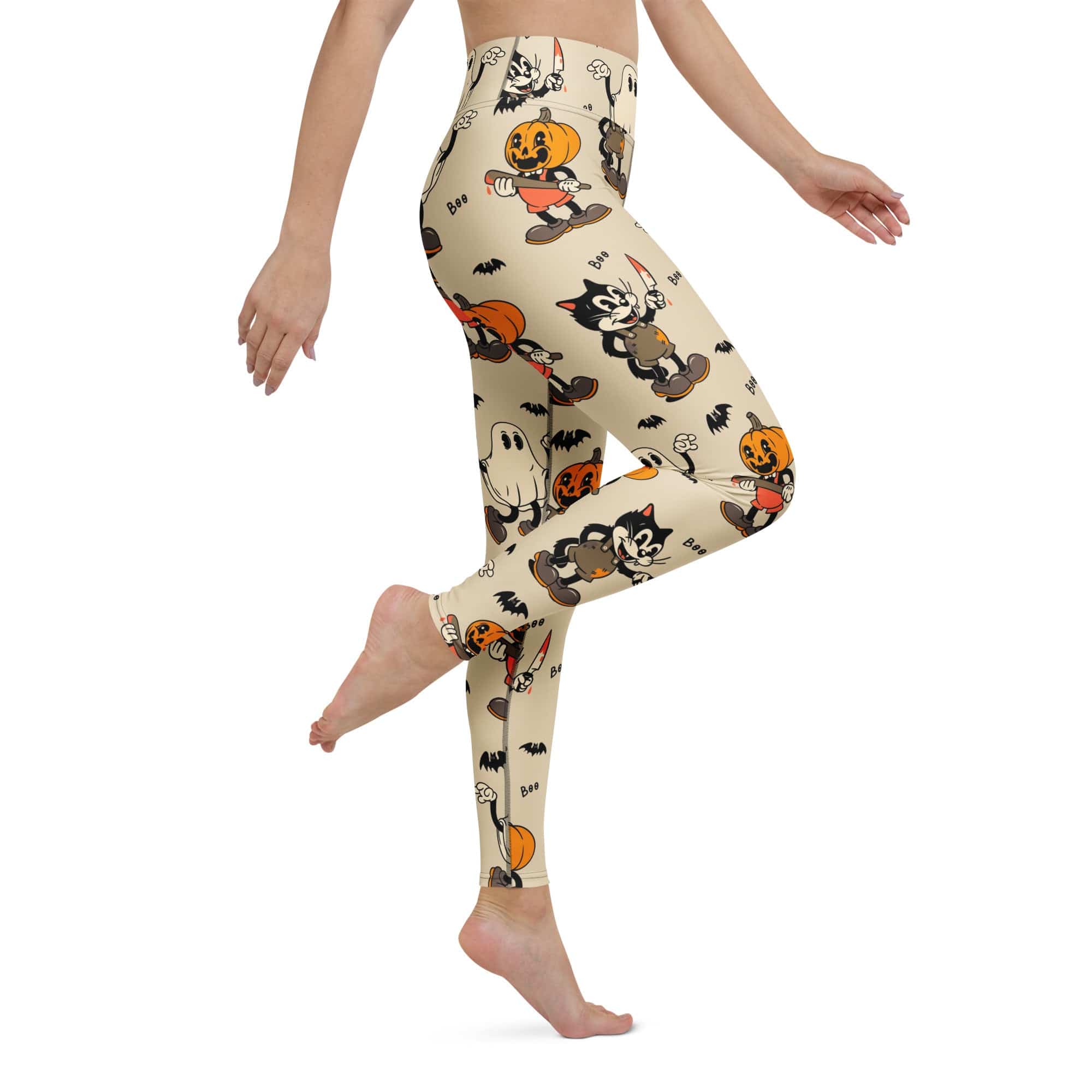 Vintage Halloween Toons Yoga Leggings