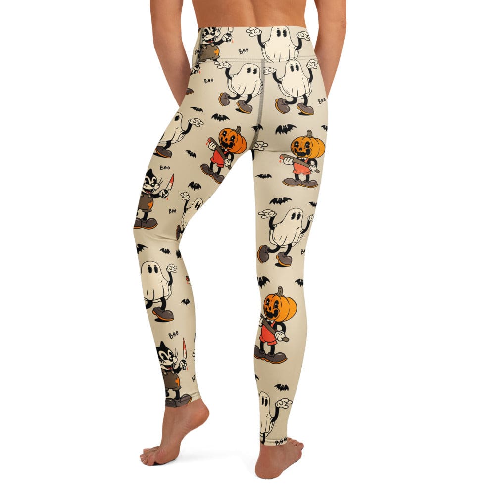 Vintage Halloween Toons Yoga Leggings