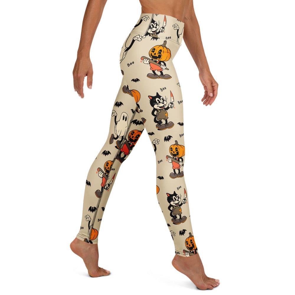 Vintage Halloween Toons Yoga Leggings