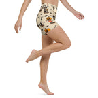 Vintage Halloween Toons Yoga Shorts