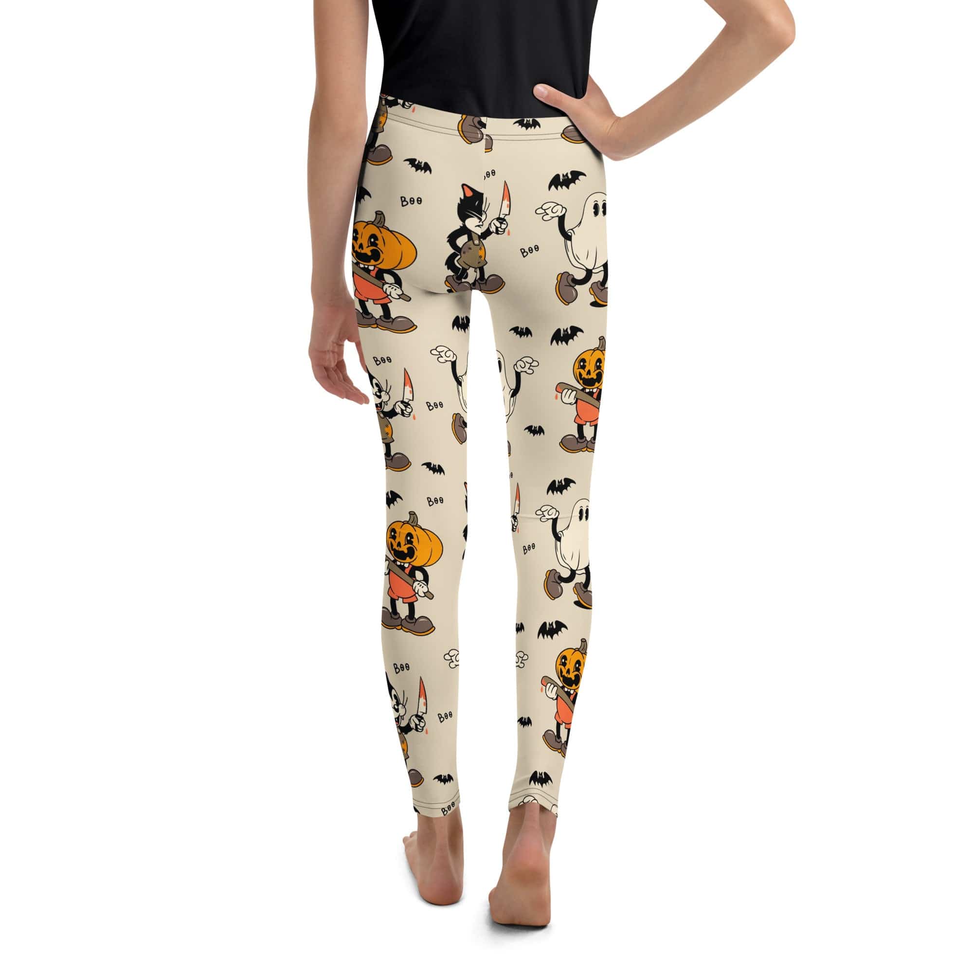 Vintage Halloween Toons Youth Leggings