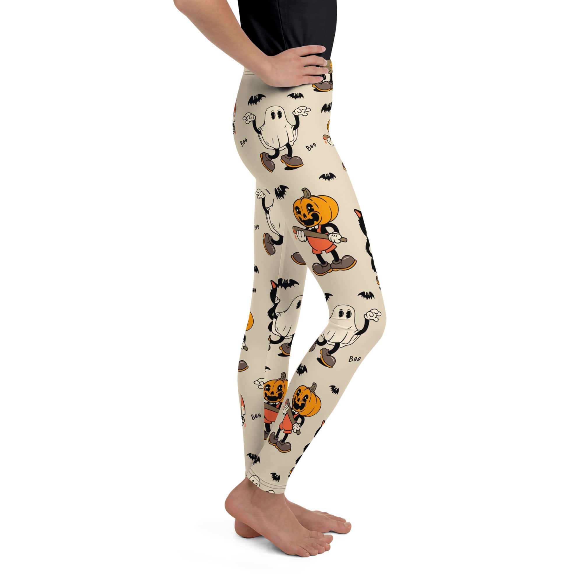 Vintage Halloween Toons Youth Leggings