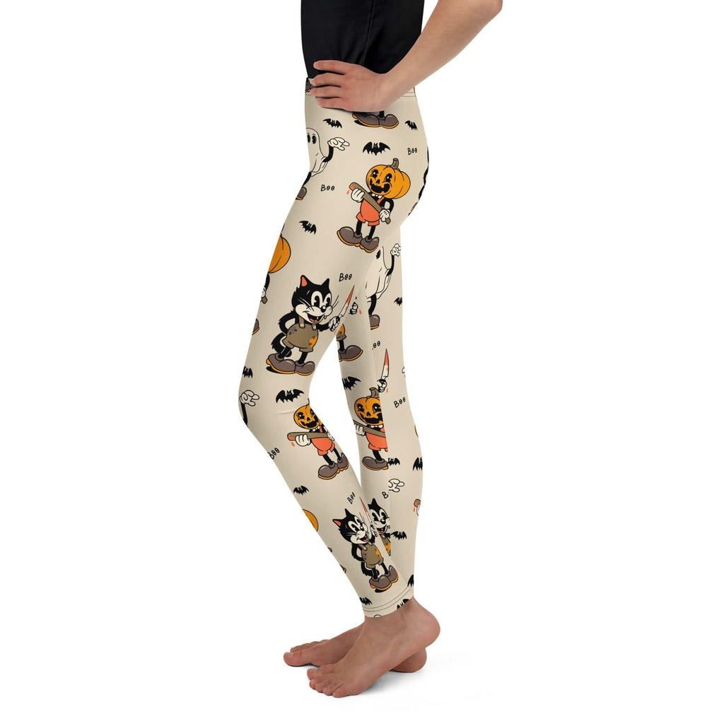 Vintage Halloween Toons Youth Leggings