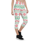 Vintage Knit Print Capris
