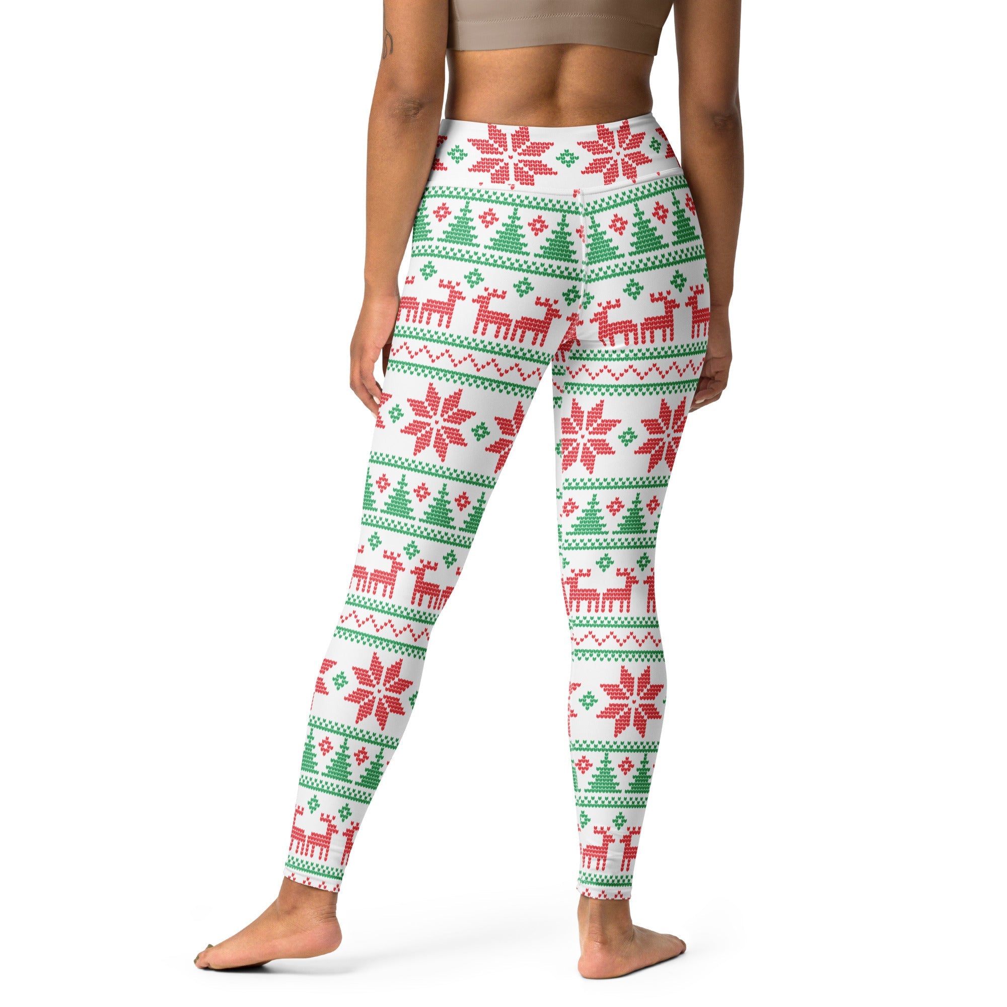 Vintage Knit Print Yoga Leggings