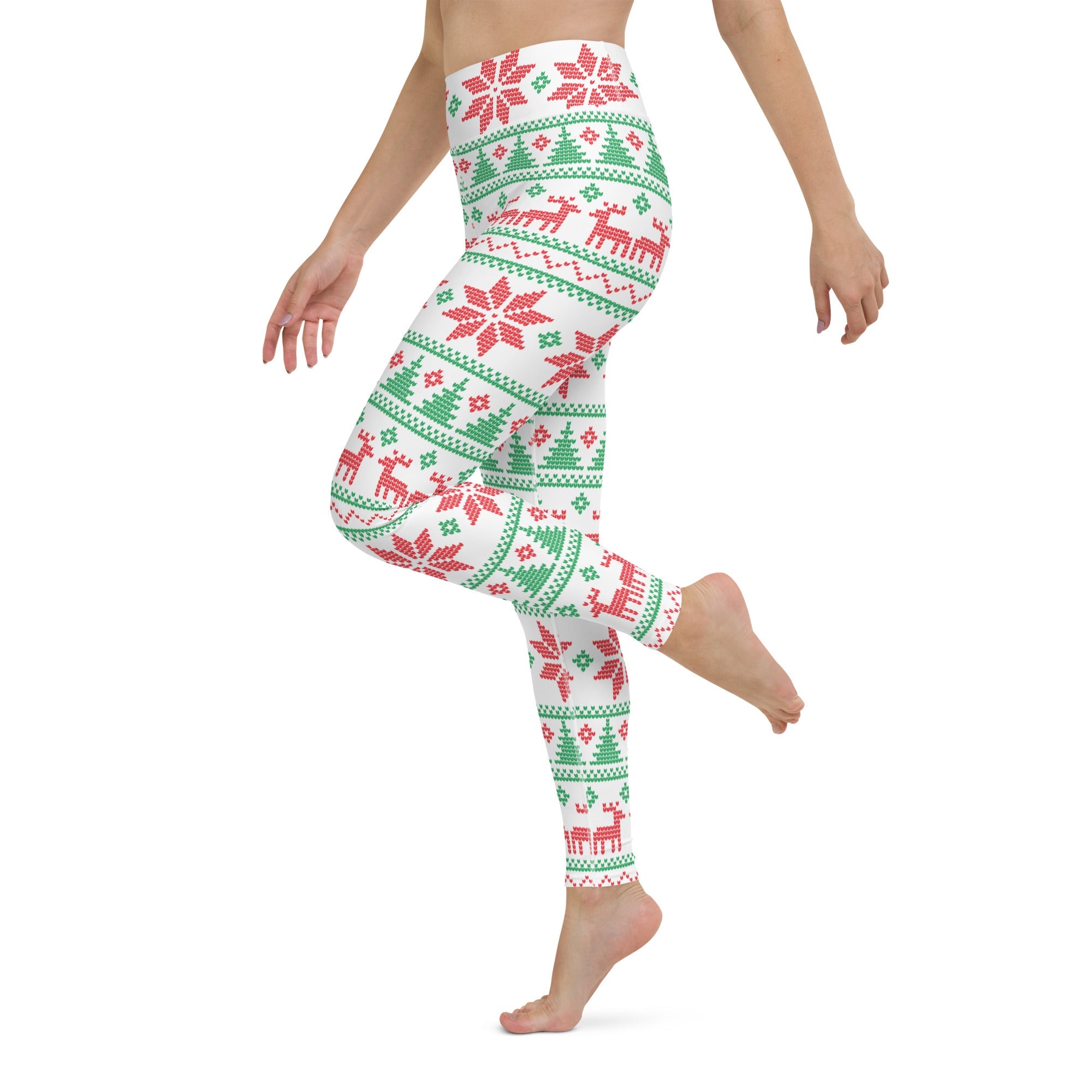 Vintage Knit Print Yoga Leggings