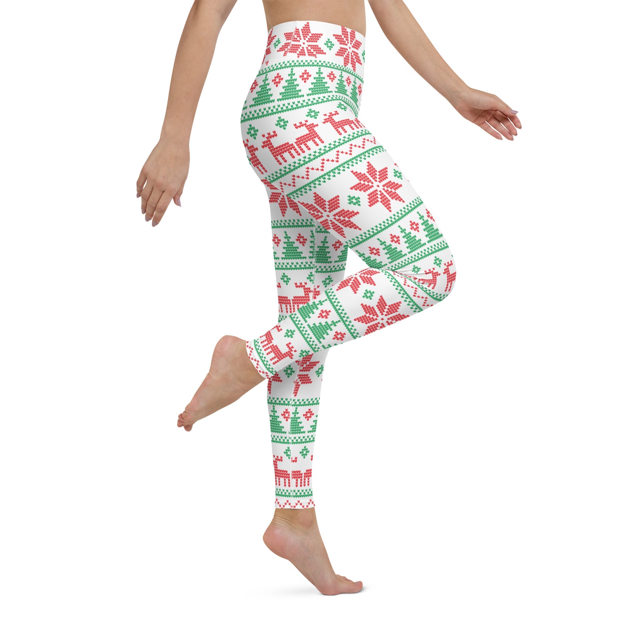 Vintage Knit Print Yoga Leggings