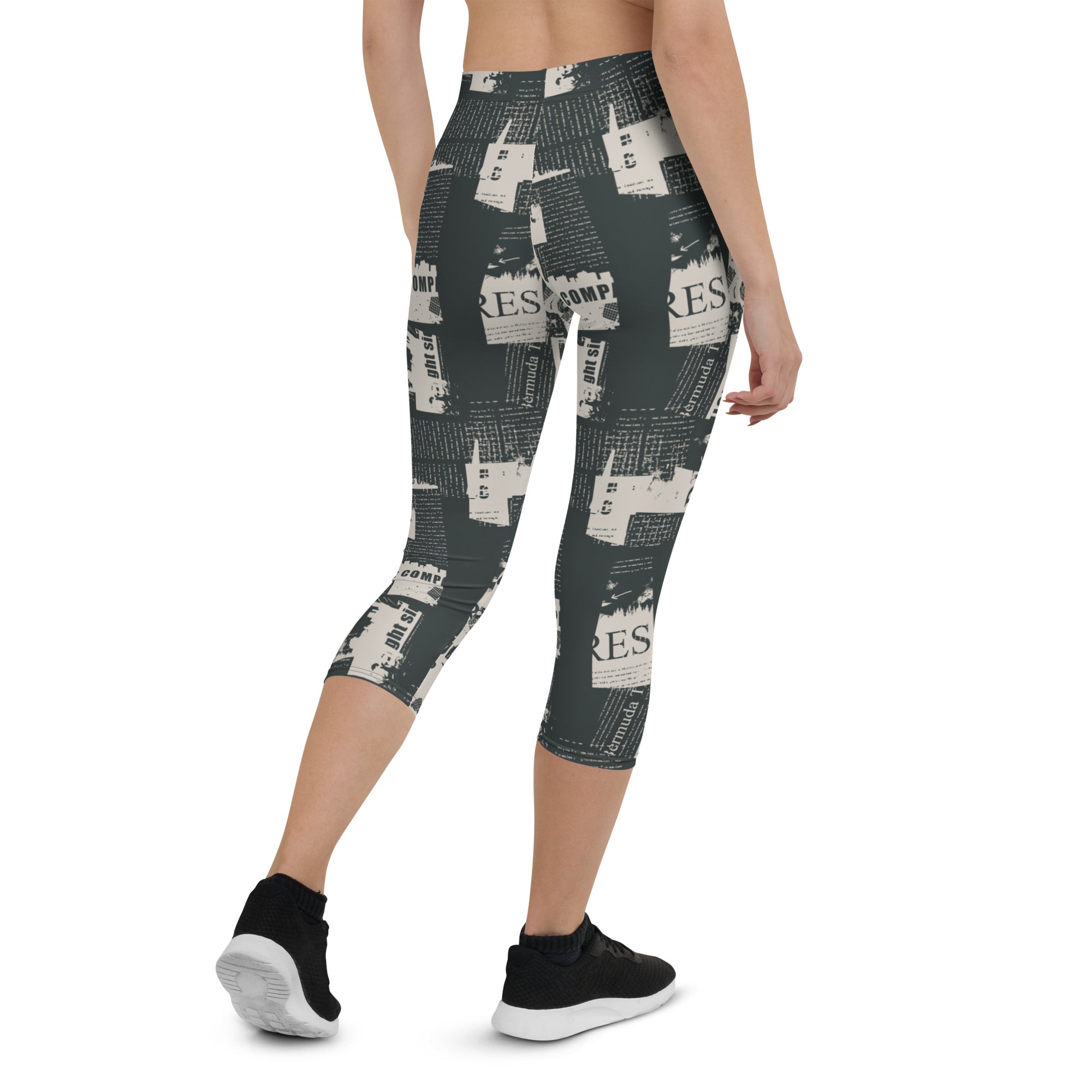 Vintage Newspaper Capris