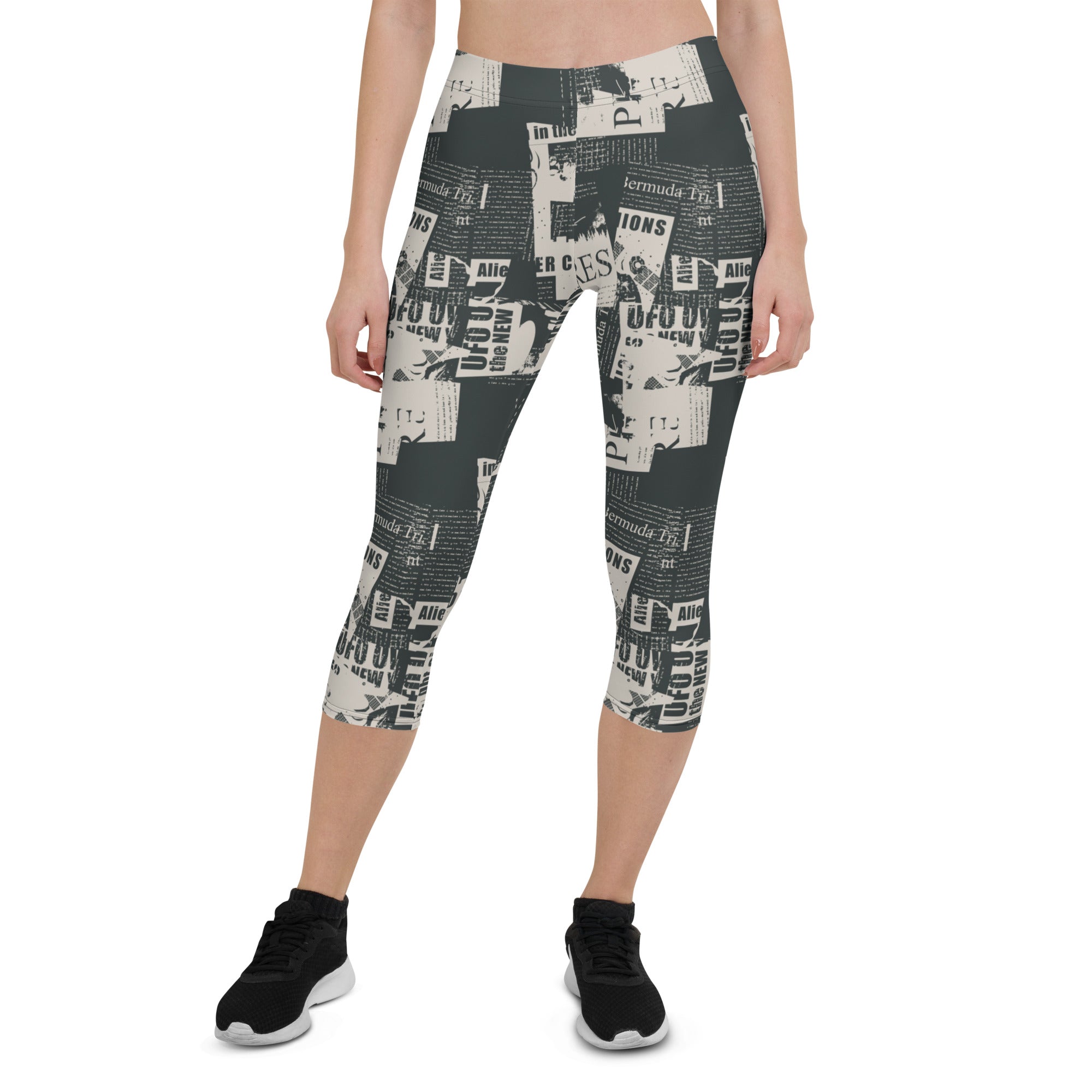 Vintage Newspaper Capris