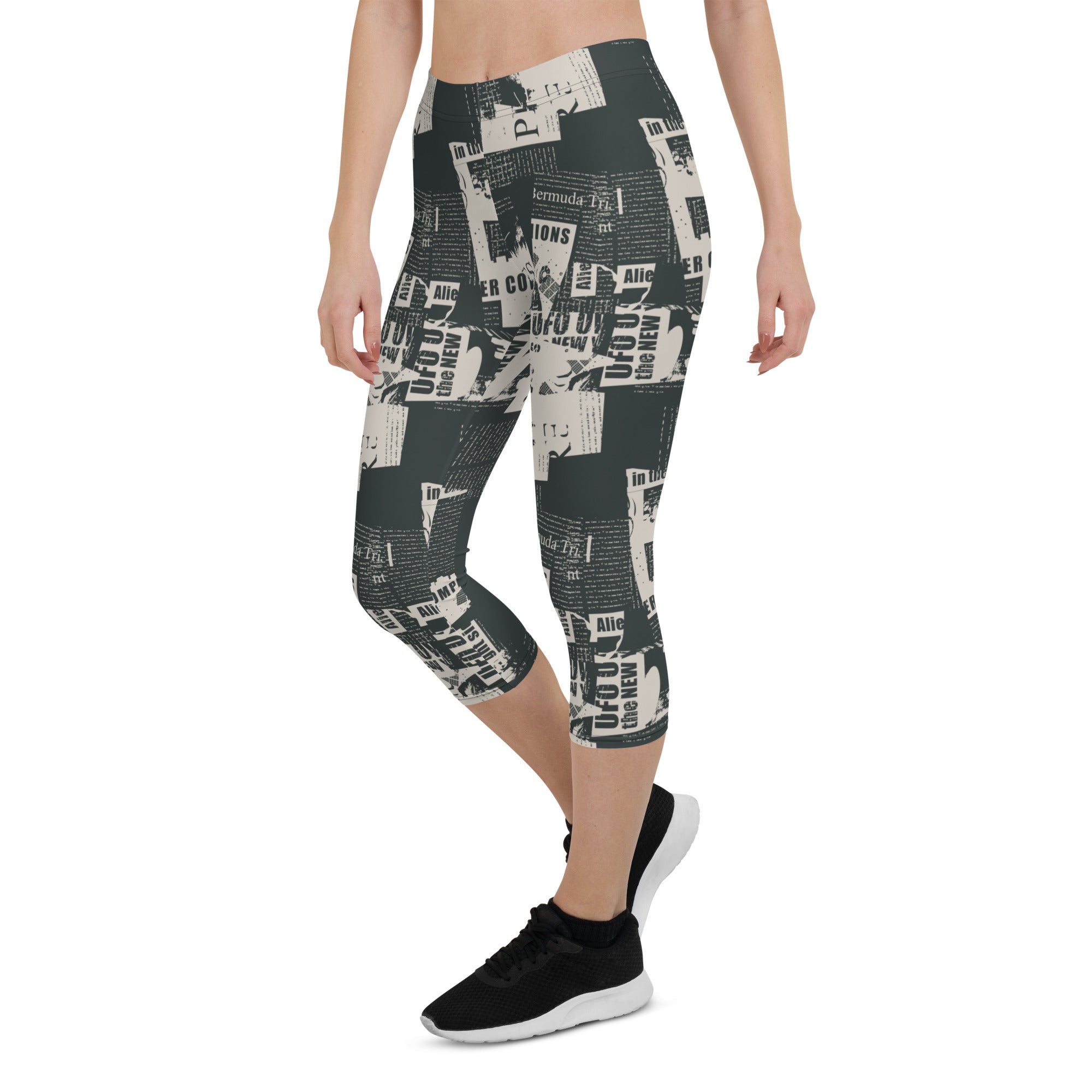 Vintage Newspaper Capris