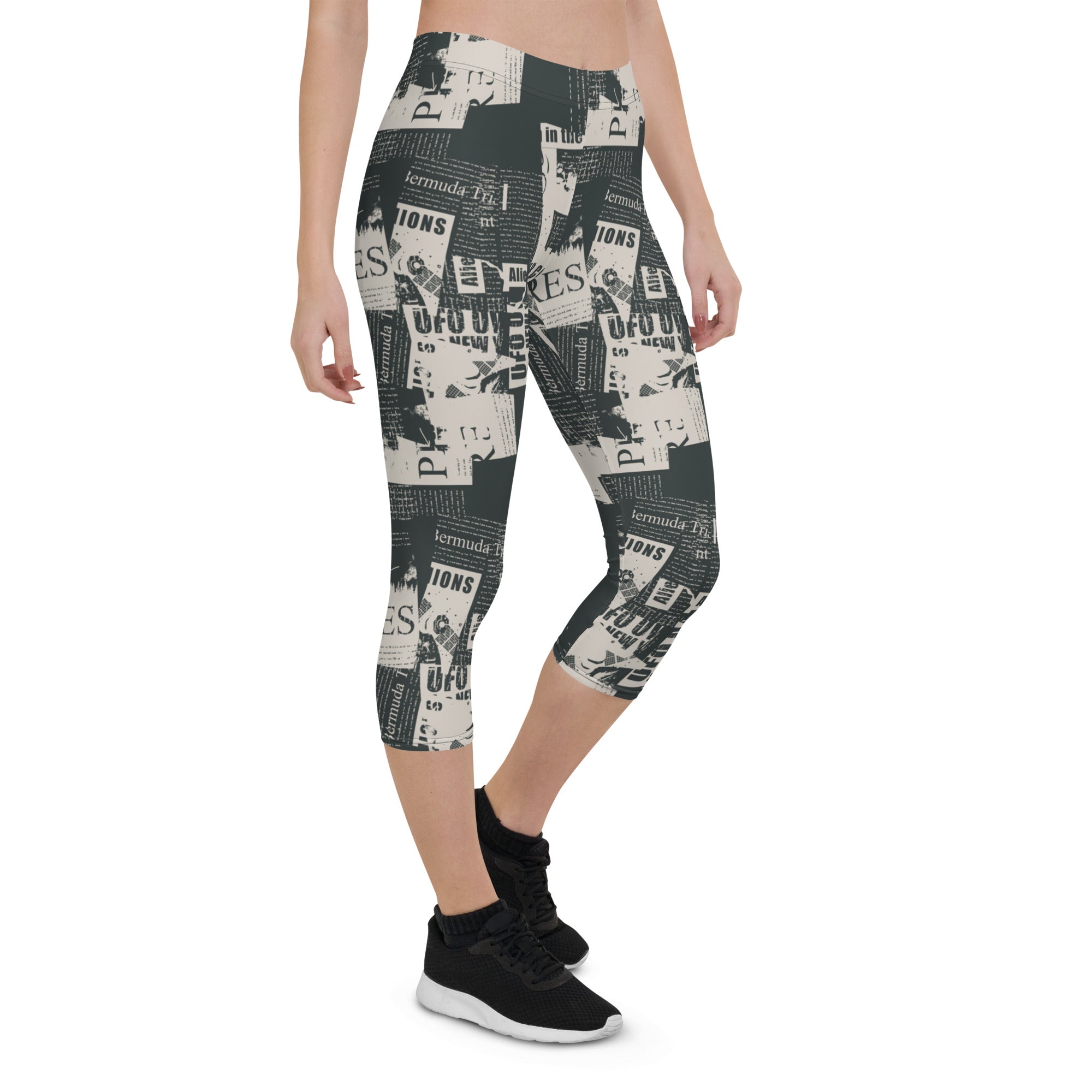 Vintage Newspaper Capris