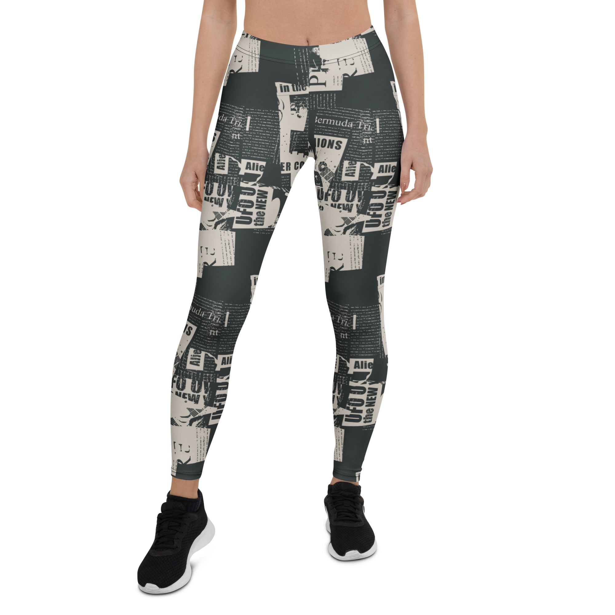 Vintage Newspaper Leggings