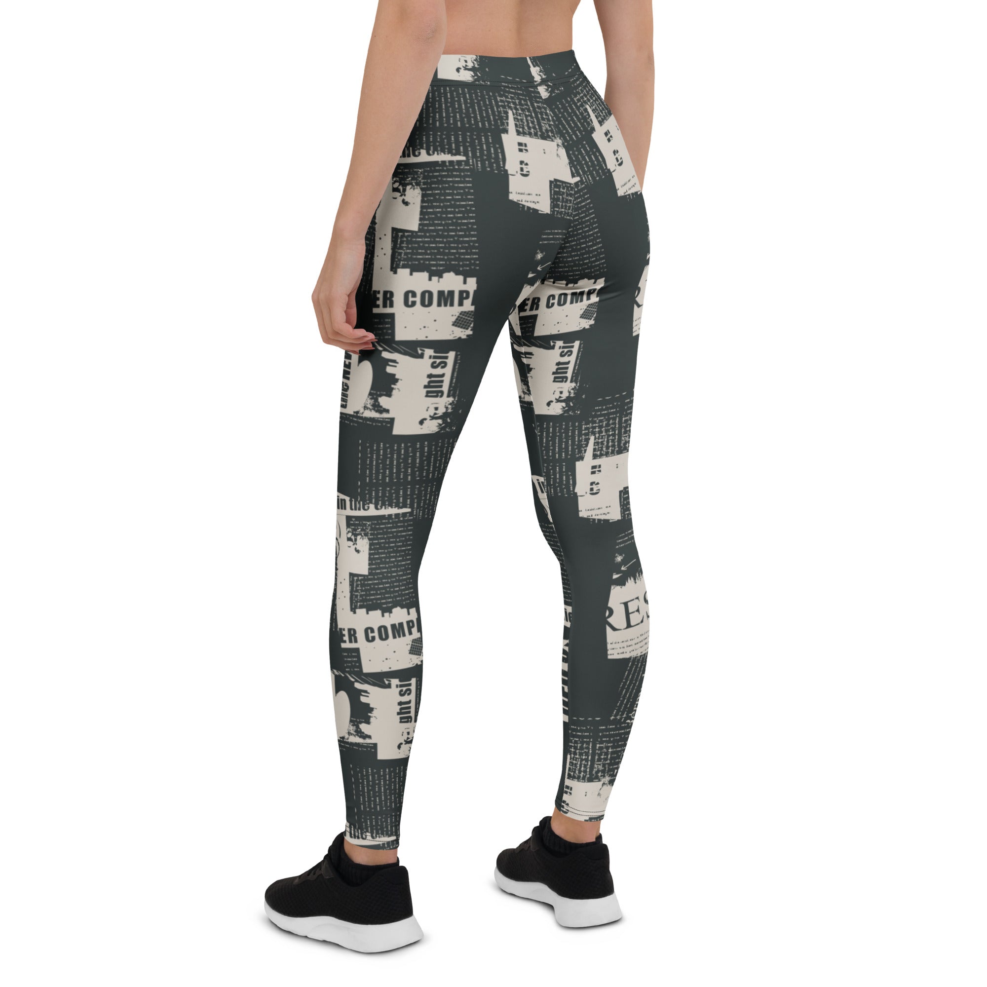 Vintage Newspaper Leggings