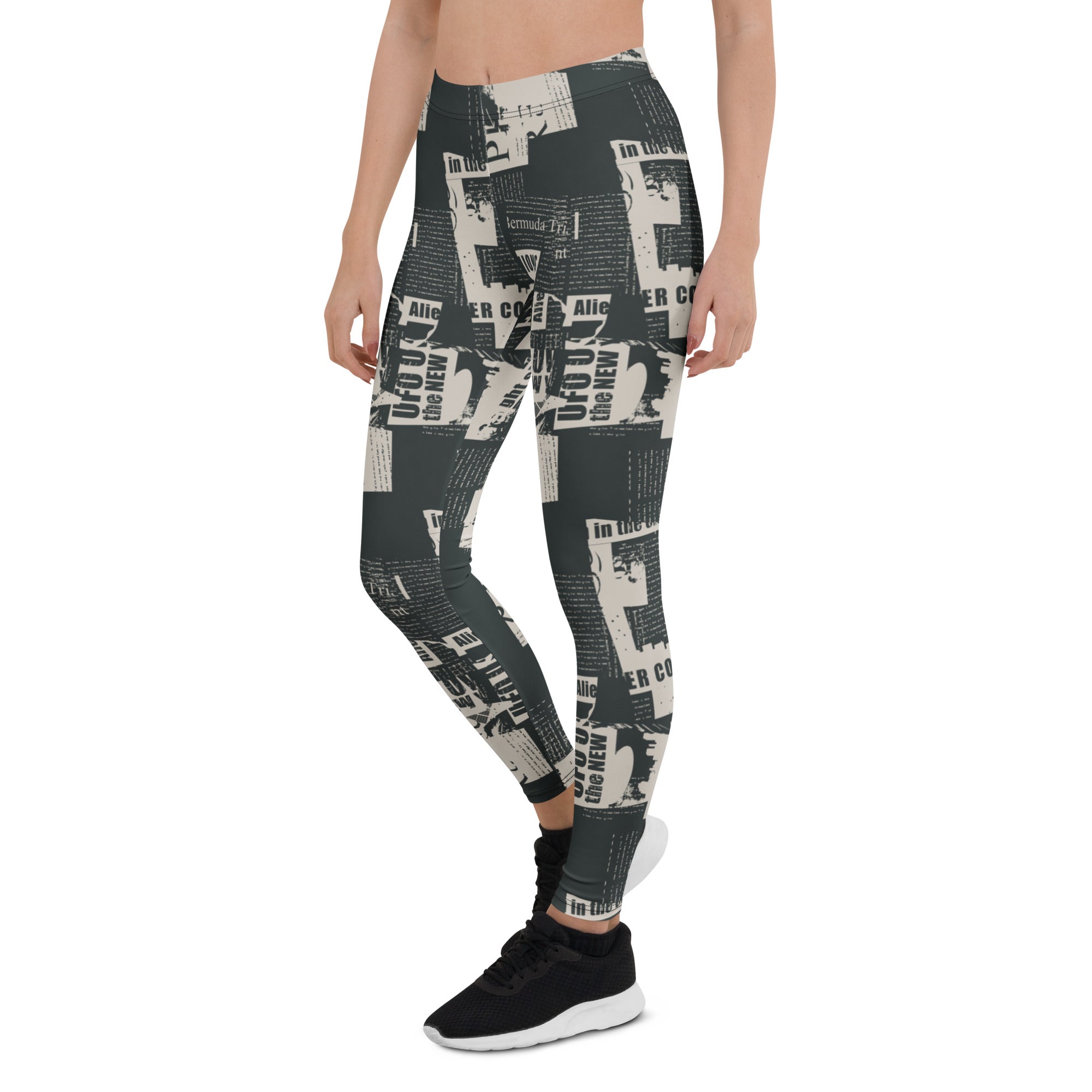 Vintage Newspaper Leggings