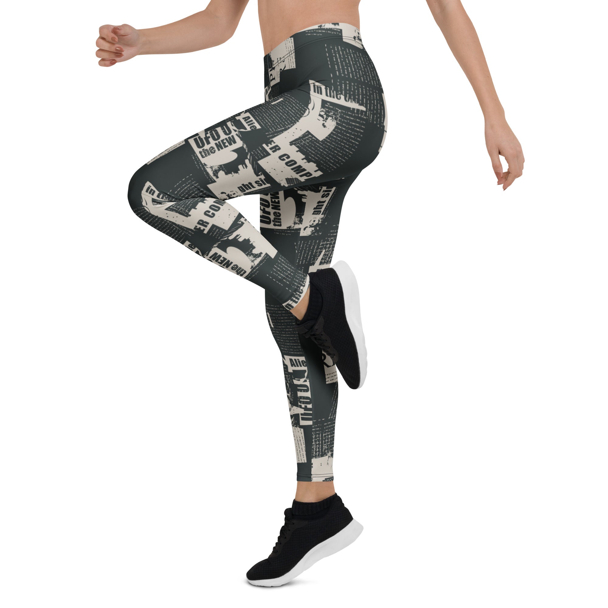 Vintage Newspaper Leggings